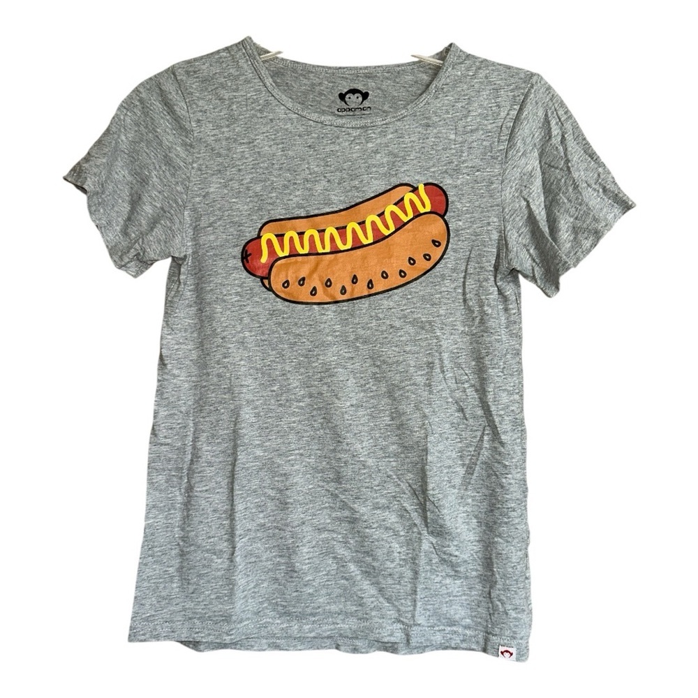 Appaman Boys Gray T-Shirt with Hot Dog Graphic, Sz 12